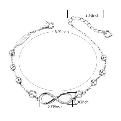 Infinity and beads silver bracelet Infinity and beads silver bracelet